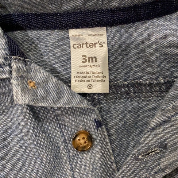 Carter’s denim dog one piece - Picture 2 of 2